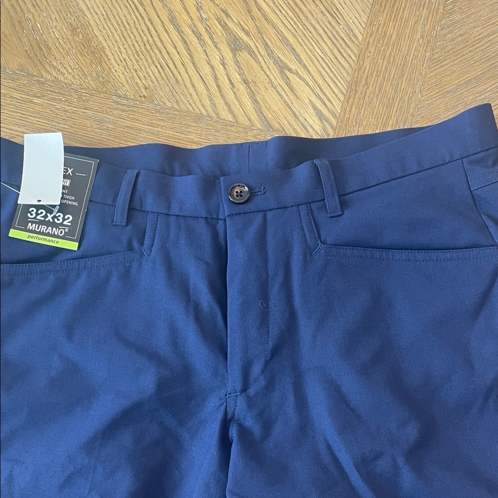 Murano Alex Flat Front Men’s Navy Pants - Picture 3 of 6